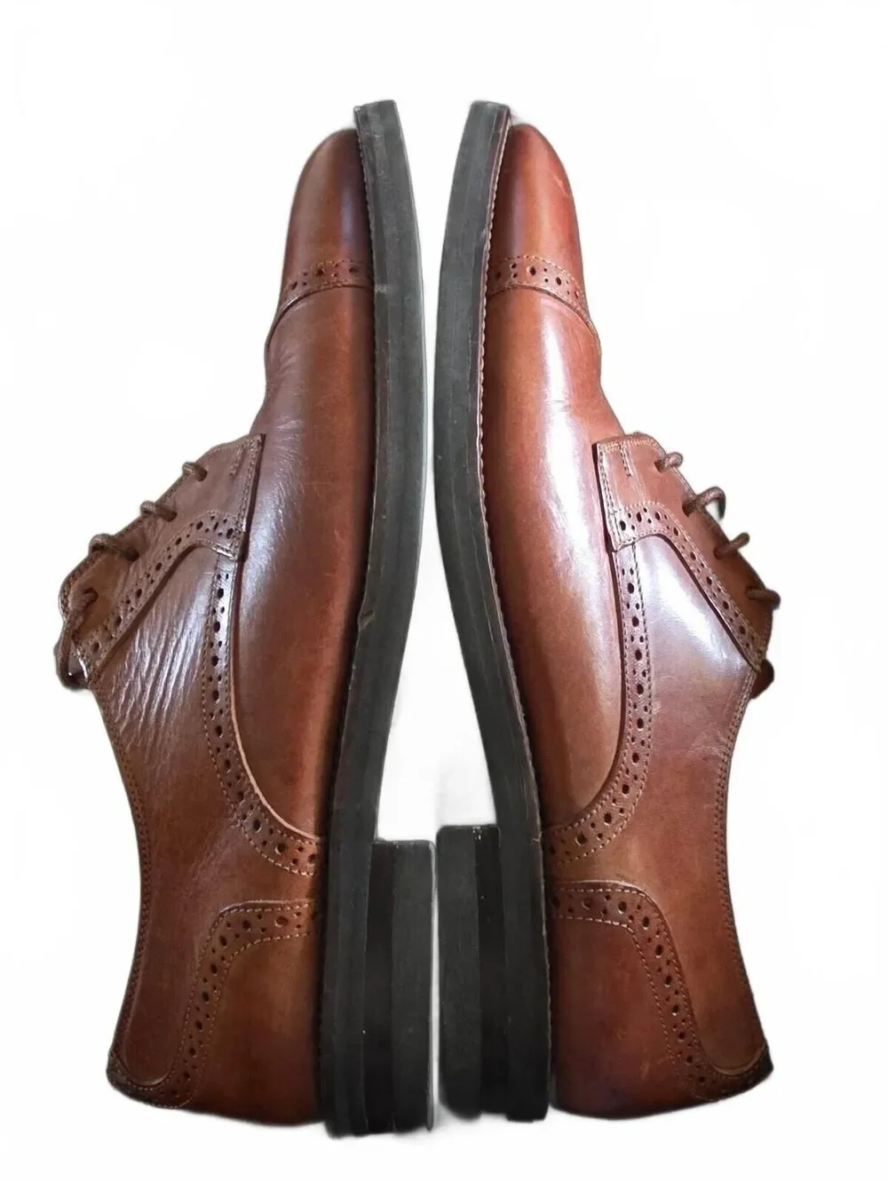 Cole Haan Grand OS Oxford Shoes 4676 brown leather Size 9.5 Preppy Business Work